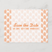 Setas Tribais Laranja Salvar Cartão-Postal de Data