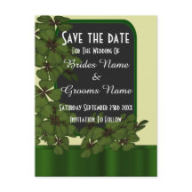 Shamrock verde irlandês salvar a data