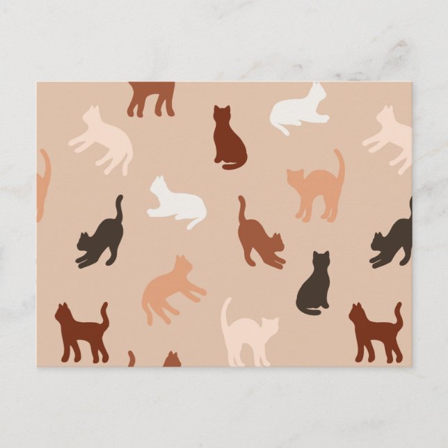 Cartão Postal De Anúncio Silhute de gato (Frente)