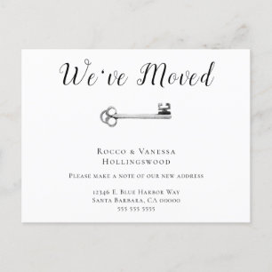 Cartão Postal De Anúncio Simples Movimentamos a movimentação da chave