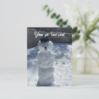 Cartão Postal De Anúncio Snowman