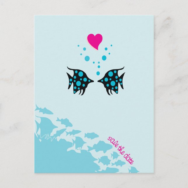 Cartão Postal De Anúncio Sob o Mar Guarde a Data (Frente)