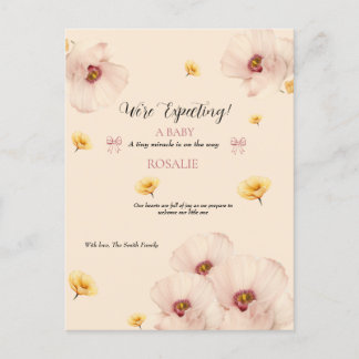 Cartão Postal De Anúncio Soft Floral Baby 