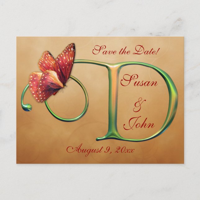 Cartão Postal De Anúncio Sonhos de Borboleta (Frente)