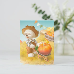 Cartão Postal De Anúncio Sorria de Cão com Barra