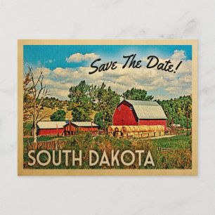 Cartão Postal De Anúncio South Dakota Salve A Fazenda Barn Rustic