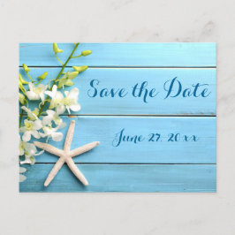 Cartão Postal De Anúncio Starfish Weding The Date Postcards Orchid