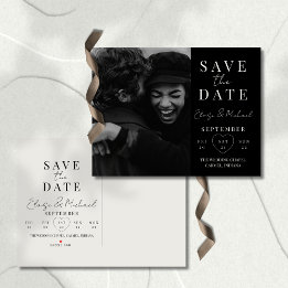Cartão Postal De Anúncio Stylish Calendar Photo Wedding Save The Date