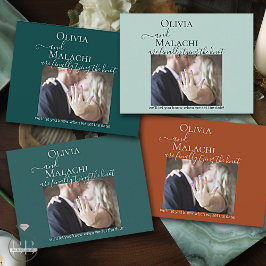 Cartão Postal De Anúncio Sua Foto Finalmente Unindo-se em Casamento