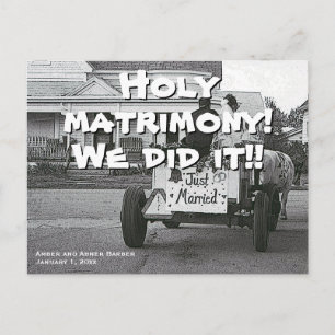 Cartão Postal De Anúncio Suas Palavras e Foto Divórcio Engraçado