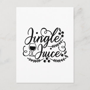 Cartão Postal De Anúncio Suco de Jingle Engraçado Cerveja Natalícia