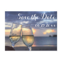 Sunset Beach Weding Save The Date