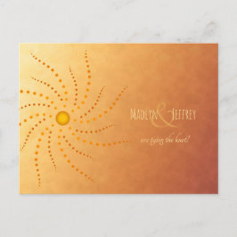Cartão Postal De Anúncio sunset ombre casamento salvar a data