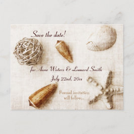 Cartão Postal De Anúncio sussurro do oceano - conchas elegantes salvar a da