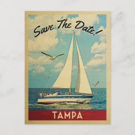 Cartão Postal De Anúncio Tampa Salve O Dia Barco à Vela Náutico