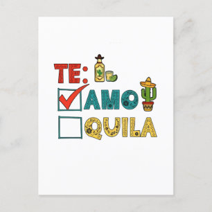 Cartão Postal De Anúncio Te Amo Tequila Cinco De Mayo Engraçado 