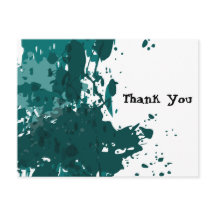 Teal Green Splatter, Obrigado Do Recente Weds