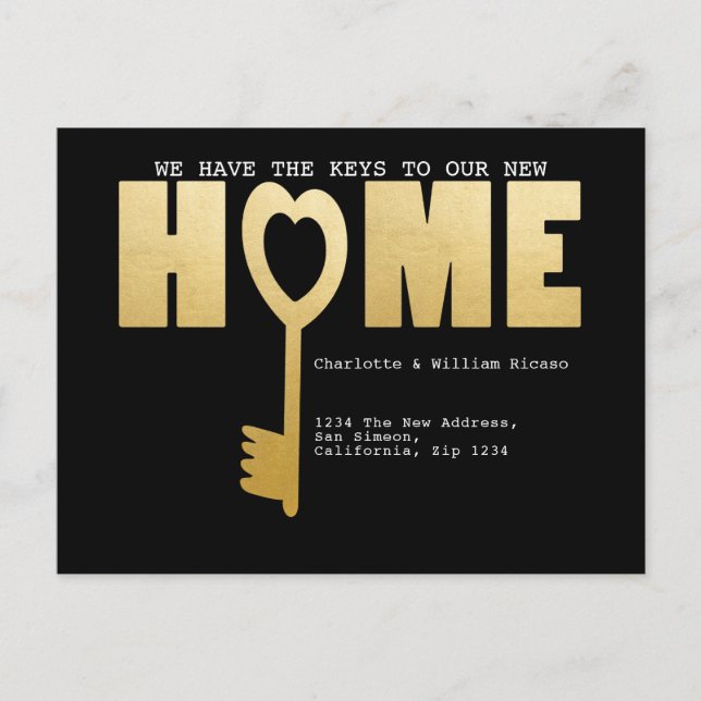 Cartão Postal De Anúncio Temos As Chaves Para Nossa Nova Casa (Frente)