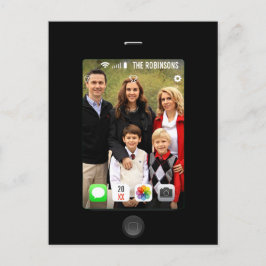 Cartão Postal De Anúncio Tenha uma foto de Natal alegre com sua selfie