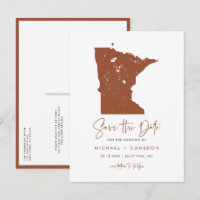 Terracotta Mapa de Minnesota Código QR Salvar a Da