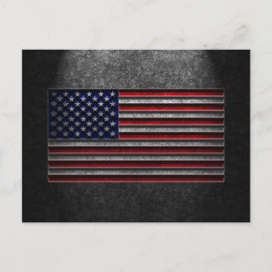 Cartão Postal De Anúncio Textura da Pedra da Bandeira Americana