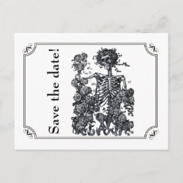 Cartão Postal De Anúncio Til Death Nos Part Skeleton Salvar a Data