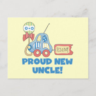 Cartão Postal De Anúncio Tio Novo Orgulhoso É um Menino Camisetas e Present