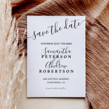 Típica casual branca preta moderna salva a data