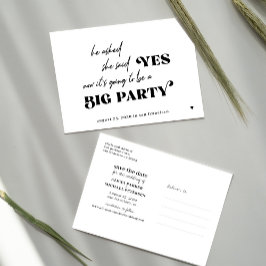 Cartão Postal De Anúncio Típica engraçada casamento de festas grandes salva