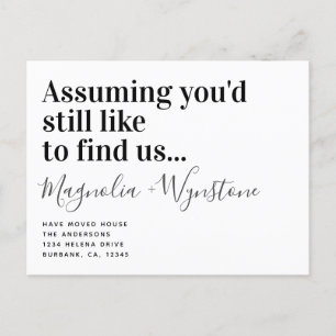 Cartão Postal De Anúncio Típica Moderna Engraçada Movindo Casa