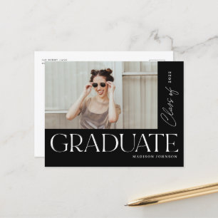 Cartão Postal De Anúncio Tipo Negrito Moderno Graduado Festa de Formatura F