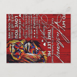 Cartão Postal De Anúncio To My Husband Gift, Best Holiday Present