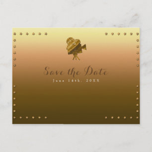 Cartão Postal De Anúncio Todos Cinema Dourado & Estrelas Hollywood Salve a
