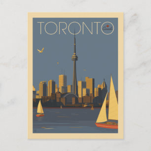 Cartão Postal De Anúncio Toronto Canadá Salvar a data