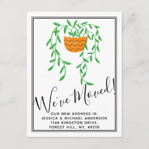 Cartão Postal De Anúncio Trendy Potted House Plante Novo Movimento Doméstic