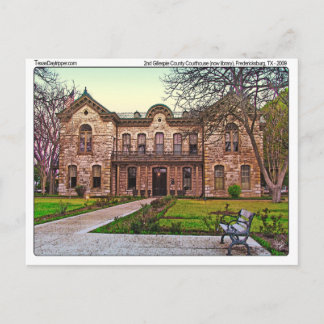 Cartão Postal De Anúncio Tribunal de Gillespie Co. (velho), Fredericksburg,