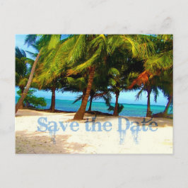 Cartão Postal De Anúncio Tropical Salvar a data