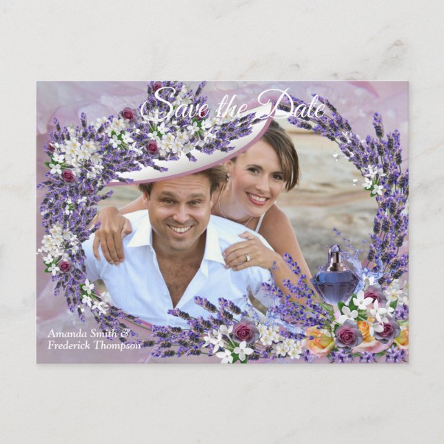 Cartão Postal De Anúncio Tuberose e Blogues de Lavandas (Frente)