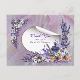 Cartão Postal De Anúncio Tuberose e Blogues de Lavandas Muito Obrigado