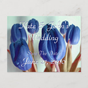 Cartão Postal De Anúncio Tulipas azuis