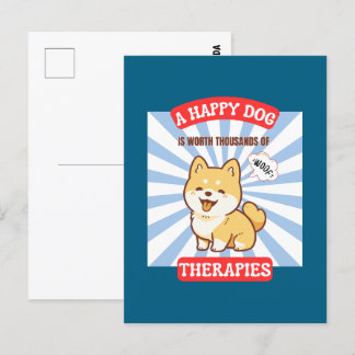 Cartão Postal De Anúncio Um Cachorro Feliz Cachorro Fofo