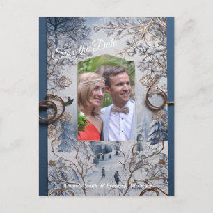 Cartão Postal De Anúncio Um Evento de Inverno de Floco de Neve