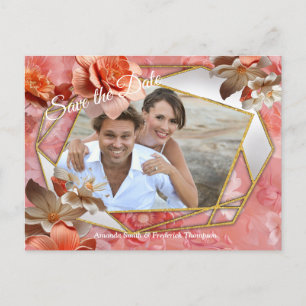 Cartão Postal De Anúncio Um tom suave e rosado chamado Flores Peach Fuzz