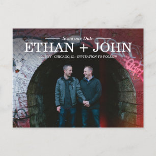 Cartão Postal De Anúncio União Moderna Salvar a Data