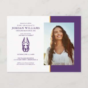 Cartão Postal De Anúncio Universidade de Albany Great Dane Mascot Head