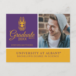 Cartão Postal De Anúncio Universidade de Albany Great Dane Mascot Head