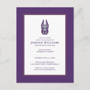 Cartão Postal De Anúncio Universidade de Albany Great Dane Mascot Head