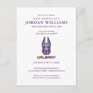 Cartão Postal De Anúncio Universidade de Albany Great Danes