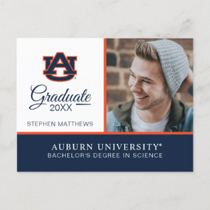 Cartão Postal De Anúncio Universidade de Auburn   Graduação