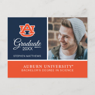 Cartão Postal De Anúncio Universidade de Auburn   Graduação
